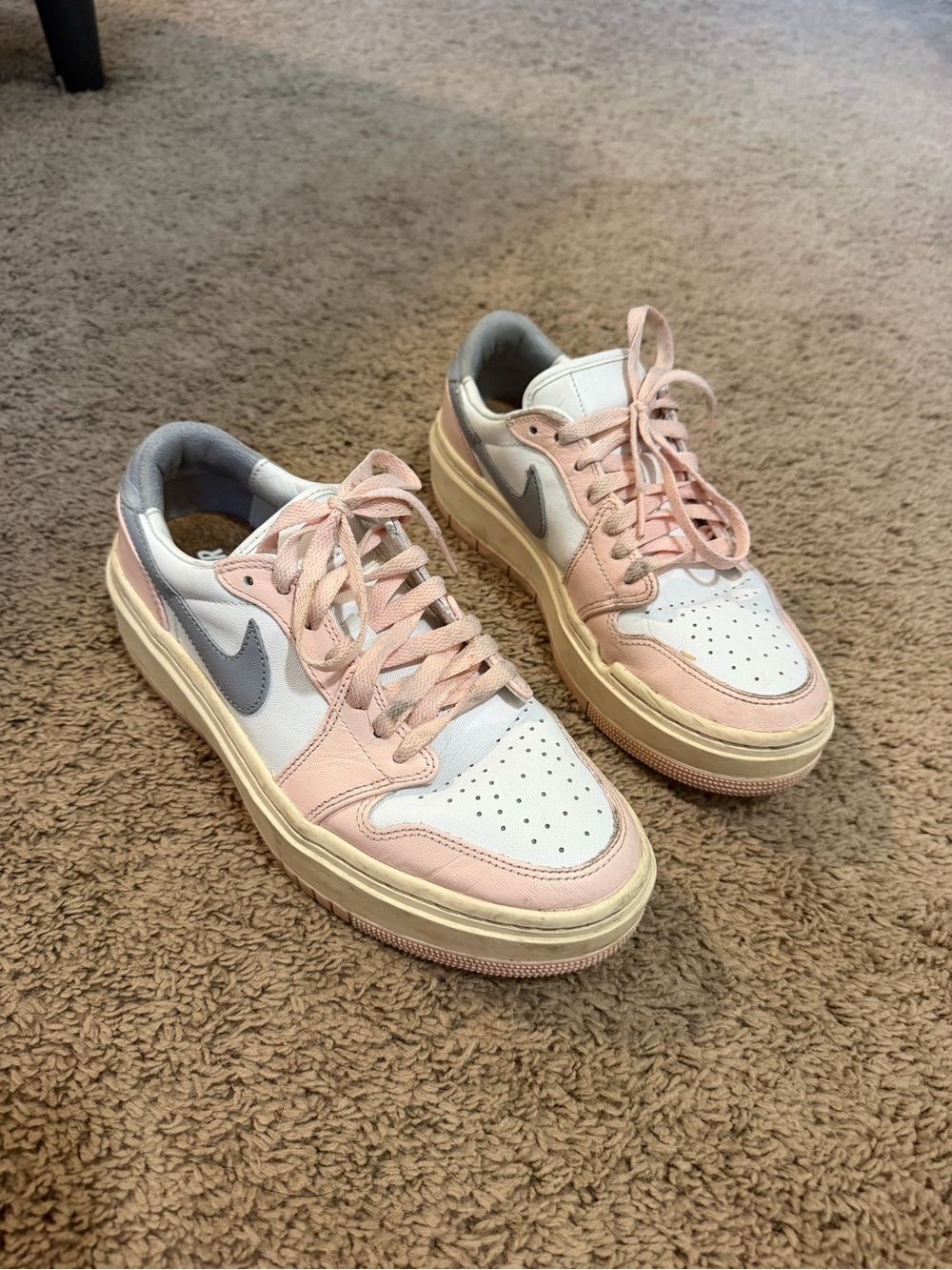 Nike Women’s Low-Top Sneakers in Pink, White & Gray
